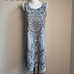 Vintage Cactus Sleeveless‎ Lightweight Knit Dress Size Small Boho Aztec Fairy